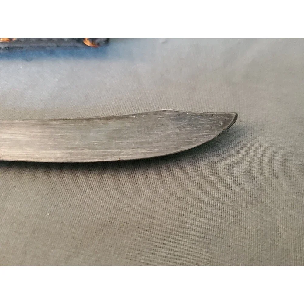 ANTIQUE 1866? MERIDEN CUTLERY FRUIT KNIVE MOP HANDLES STERLING SILVER BANDS